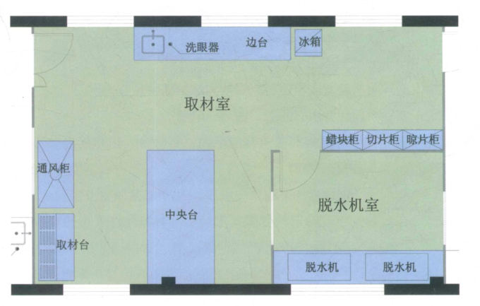 實驗取材室、標本接收室布局要求